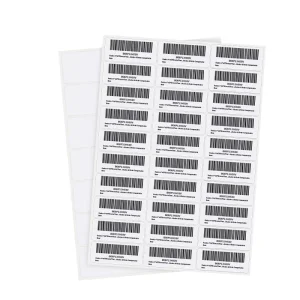 2UP 30UP Fba Label Self Adhesive Stickers A4 Inkjet Laser Barcode Sticker Custom Size 8.5×11 Shipping Labels