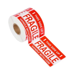 3 x 2 Inch Handle Care Fragile Stickers for Shipping Moving Glass 1000 Permanent Adhesive Fragile Labels 2 Grocery Supermarket