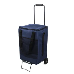 30B2 the Elder Basket Supermarket Vegetable Aluminium Alloy Portable Folded Shopping Trolley Cart