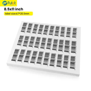 30UP 1″ X 2-5/8″ 67 X 25 mm Barcode FBA Labels 30 Labels Per 8.5 X 11 Inch Sheet for Laser and Inkjet Printers