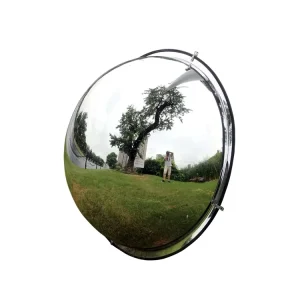 360 Degree 50cm Diameter Traffic Security Silver White Reflective Half Dome Mirror With PMMA Material