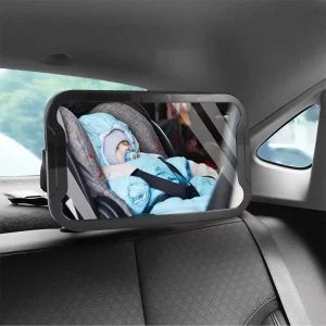 360 Degree Swivel Wide Removable Baby Car Mirror for Back Seat Clear Rear View Shatterproof Seat Safely Monitor Infant Child