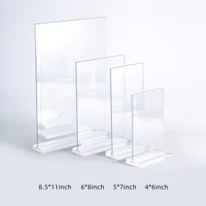 4*6inch PS Sign Holder for Restaurants Offices Coffee Display Menu Plastic Frames Transparent Frame