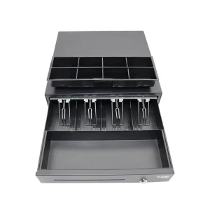 4 Bill Trays 8 Coin Automatic POS Cash Register Metal Eco Friendly Money Drawer for Supermarket Retail Restaurant Shopping Mall
