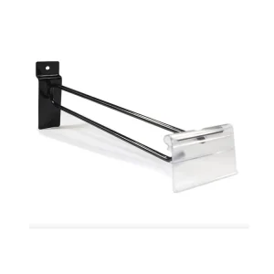 4” Black Panel Display Holder Slatwall Hook With Price Tag