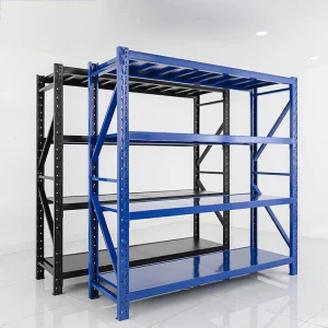 4-Tier Boltless Warehouse Storage Rack Shelves Powder Coated Anti-corrosion For Supermarket And Retail Hub
