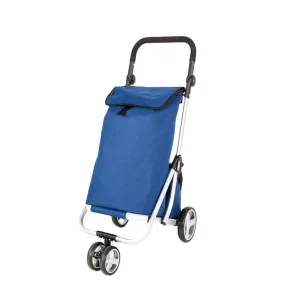 4 Wheel Shopping Trolley Cart Light weight Strong Manoeuvrable Large Capacity with Cool Bag Adjustable Handles