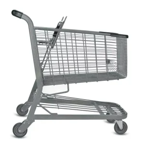4 Wheel Steel Supermarket Trolley Store Grocery Cart Folding Push Shopping Trolley