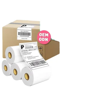 4 X 4 Thermal Label Sticker Strong Adhesive Express Barcode Label 100*100 500pcs Custom Shipping Label