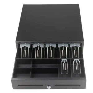 410mm Plastic POS Cash Drawer 7 Bills 4Coin Box with Money Tray for POS Systems Checkout Counters
