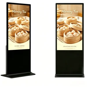 43 50 55 Inch Indoor LCD Touch Screen Digital Advertising Display with Floor Stand for Restaurant Hotel Use OEM ODM Media Player