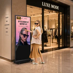 43 55 65 Inch Ultra Slim Floor Standing Digital Signage Kiosk 1080p Interactive Touch Screen LCD Advertising Retail Store