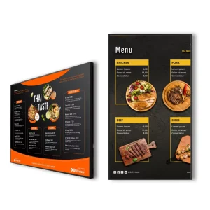 43 55 Inch 4K UHD Ultra Slim Thickness 28.5mm No Bezel Android LCD Digital Menu Board Advertising Digital Signage Display