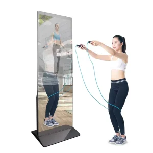 43 Inch LCD Smart Touch Digital Signage Gym Home Intelligent Interactive Workout Mirror Fitness Android OS Wi Fi Bluetooth Glass