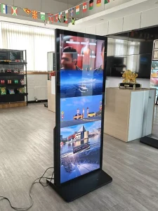 4K Full Screen LCD Advertising Display Floor Standing Indoor Kiosk 64 70 75 85 98 Inch Narrow Bezel Digital Signage