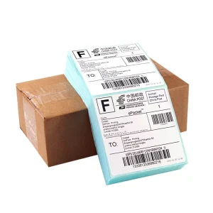 4X4 Thermal Shipping Address Labels Waterproof Barcode Self-Adhesive Stickers White Thermal Paper Grocery Packaging 1000