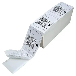 4×6 Inch Foldable Thermal Labels Strong Adhesive Perforated Shipping Labels Compatible with Rollo & Zebra Printers