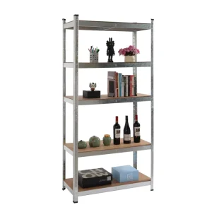 5 Tier Metal Storage Rack Shelf Multifunctional Storage Shelf Adjustable Warehouse Shelving for Supermarket Garage Rcks Unit