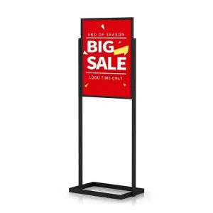 50*70cm 50*140cm Black Steel Single Sign Stand Heavy Duty Double Sided Poster Display Stand Info Board Rack