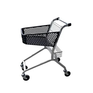 50L European Style Plastic Trolley With Wheels 50L Plastic Shopping Cart