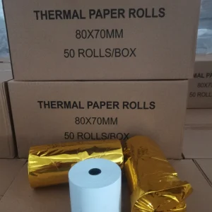50rolls box Thermal Paper Rolls 80x70mm Thermal Printer Paper Roll