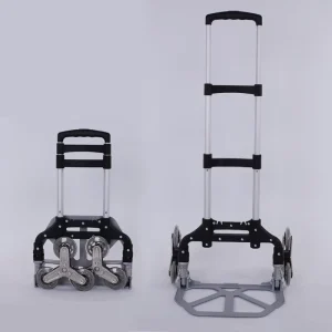 6 Crystal Wheel Stair Climb Shopping Trolley Cart Portable Folding Cart for Elderly