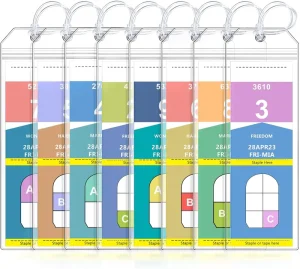 6 Inch Clear Plastic Luggage Tag Holder Travelling Worm Loops For NCL Princess Carnival Royal Caribbean And Celebrity