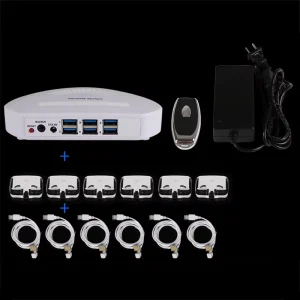6 Ports Alarming and Charging Multi Port Security Anti theft Device for Mobile Phone
