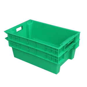 600*390*200mm PP Mesh Solid Plastic Crate Stackable Moving Storage Bin Pallet Container