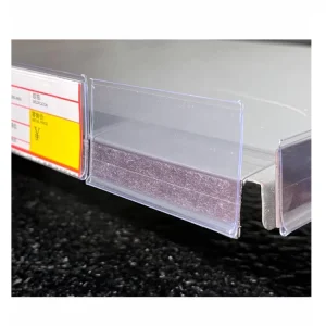 60X42mm Magnetic Tag Holder Flat Label Holder Transparent Magnetic Price Holder for Supermarket Shelves