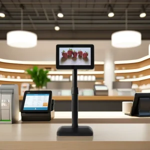 7 Inch USB POS System with LCD Customer Mini Display Pole Display for POS Systems