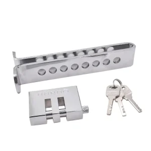 8 Holes Clutch Lock Brake Pedal Lock Stainless Steel Anti-Theft Safety Device with 3 Keys for Cars Trucks Vans SUV