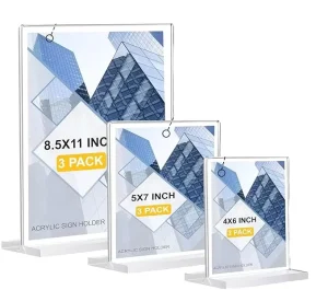 8.5 X 11 Acrylic Sign Holder Horizontal Clear Plastic Signs Display Stand Table Top Sign Holders Flyer Stand Frames