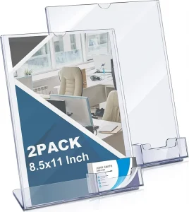 8.5 x 11 Counter Top Acrylic Slant Sign Stand Business Card Holder A4 Display Racks Eco Friendly Home Retail Store