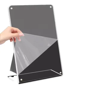 8.5×11 A4 & A5 L Shaped Acrylic Sign Holder Clear Plastic Display Stand for Flyers Documents Office & Restaurant Use