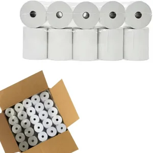 80*50MM 80*60MM 80*70MM 80*80MM Single Layer White Thermal Receipt Paper for POS & Kitchen Printers (50 Rolls)