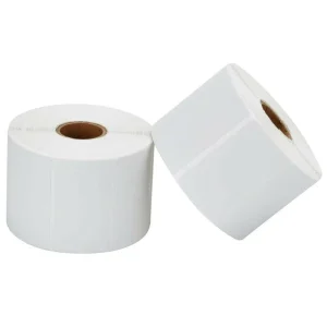 80 x 25mm Direct Thermal Waterproof Top Coated Barcode Sticker Shipping Address Adhesive Zebra Label with Custom Logo