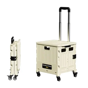 8037 1 29L Rolling Folding Shopping Trolley Cart for Camping