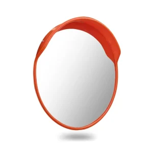 80cm Round Outdoor Traffic Convex Mirror with 220 Wide angle Road Warning Red Color