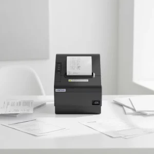 80mm Thermal Receipt Printer POS and Barcode Shipping Label Printer with USB and LAN Interface