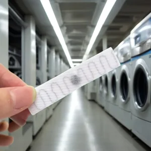 860-960MHz UHF RFID QR Code NFC Technology Waterproof Washable Fabric Laundry Tags & Labels for Hotel Use