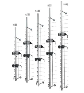 9 12 14 16 18 20 Pcs Wall Mounted Lockable Sunglasses Display Rack Stand for Optical Shop
