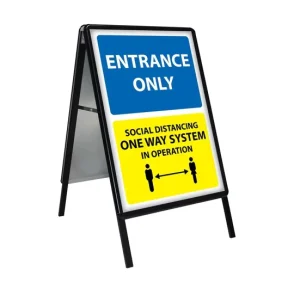 A1 A2 B1 Mater A Board Double Sided Pavement Sign Black Frame Floor Standing Advertising Display Poster Stand