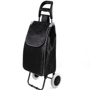 A2S-10 Foldable Wheeled Shopping Cart Shop Cart With Bag Trolley Cart 2 Wheels for Grocery Laundry Hotel Luggage Market