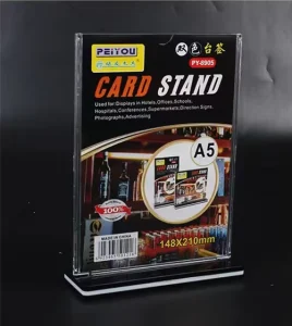 A4 A5 A6 Sign Holder Double Sided Eco Friendly Menu Stand Display for Home Office Business Card Storage Advertising
