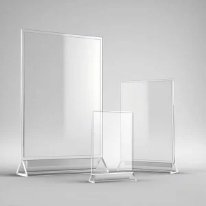 A4 A5 Clear Acrylic 2mm Thick Message Menu Notice Holder for Restaurants Hotels Offices and Bars Tabletop Displays