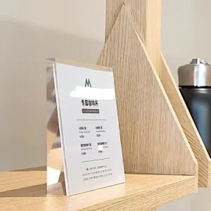 A4 A5 Custom Clear Full Screen Vertical Slanted PMMA Desktop Price Label Card Sign Holder Stand Retail Phone Stores