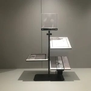 A4 Brochure Display Stand Acrylic Supermarket Rack Floor Standing 5MM Panel Thickness Retail Display