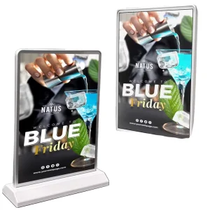 A4 Rechargeable Table Stand LED Light Box 8-12h Endurance IP20 Store Sign Holders Glass Photo Frame Advertising Display