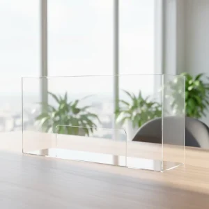 A4 Size Clear Acrylic Portable Advertising Sign Holder Slant Stand with Easy Assembly for Paper Display in Stores Retail Shops